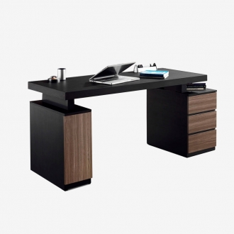 동서가구 우드블랙 인테리어 1600 와이드 컴퓨터 책상