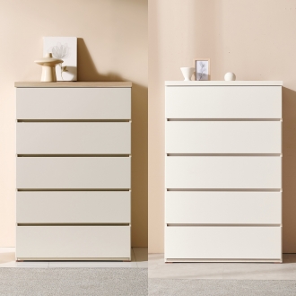 [소티디자인] 디프2 속깊은 5단 서랍장 800 - 2color