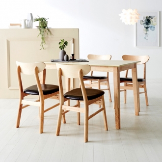 [소티디자인] 디아모 원목 4인 식탁세트
