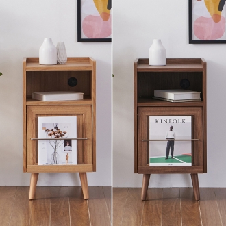 [소티디자인] 헤이즐 플랩도어 협탁 - 2color