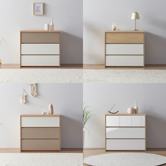 [소티디자인] 문라이트 3단 서랍장 830 - 3color