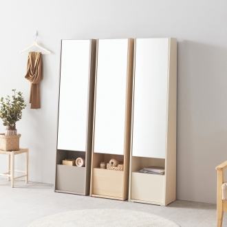 [소티디자인] 문라이트 전신거울 수납장 - 3color