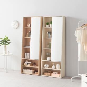 [소티디자인] 문라이트 슬라이딩 전신거울 수납장 - 2color