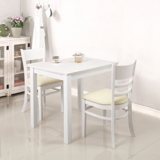 동서가구 캐빈 2인 하이그로시 식탁세트 + 의자 2EA