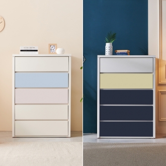 [소티디자인] 비비앙 광폭 5단 서랍장 870 - 2color