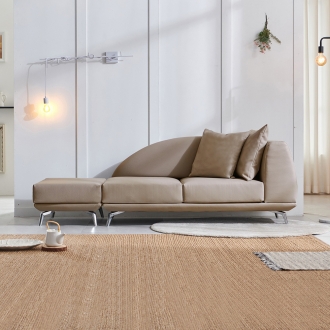 동서가구 코비언 가죽 2인소파 + 스툴