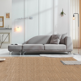 동서가구 코비언 아쿠아 패브릭 3인 소파 + 스툴