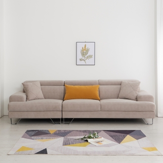 [소티디자인] 바움 갤럭시 이지클린 헤드틸팅 4인 소파 (쿠션, 스툴포함) - 2color