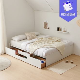 [수도권지정배송] 크렌시아 빈스 헤드리스 벙커 포서랍 SS/Q 침대 (매트선택)