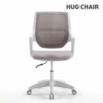 허그체어 노블 매쉬 회전 책상 의자 DH100MW 화이트 프레임 노헤드 회전형