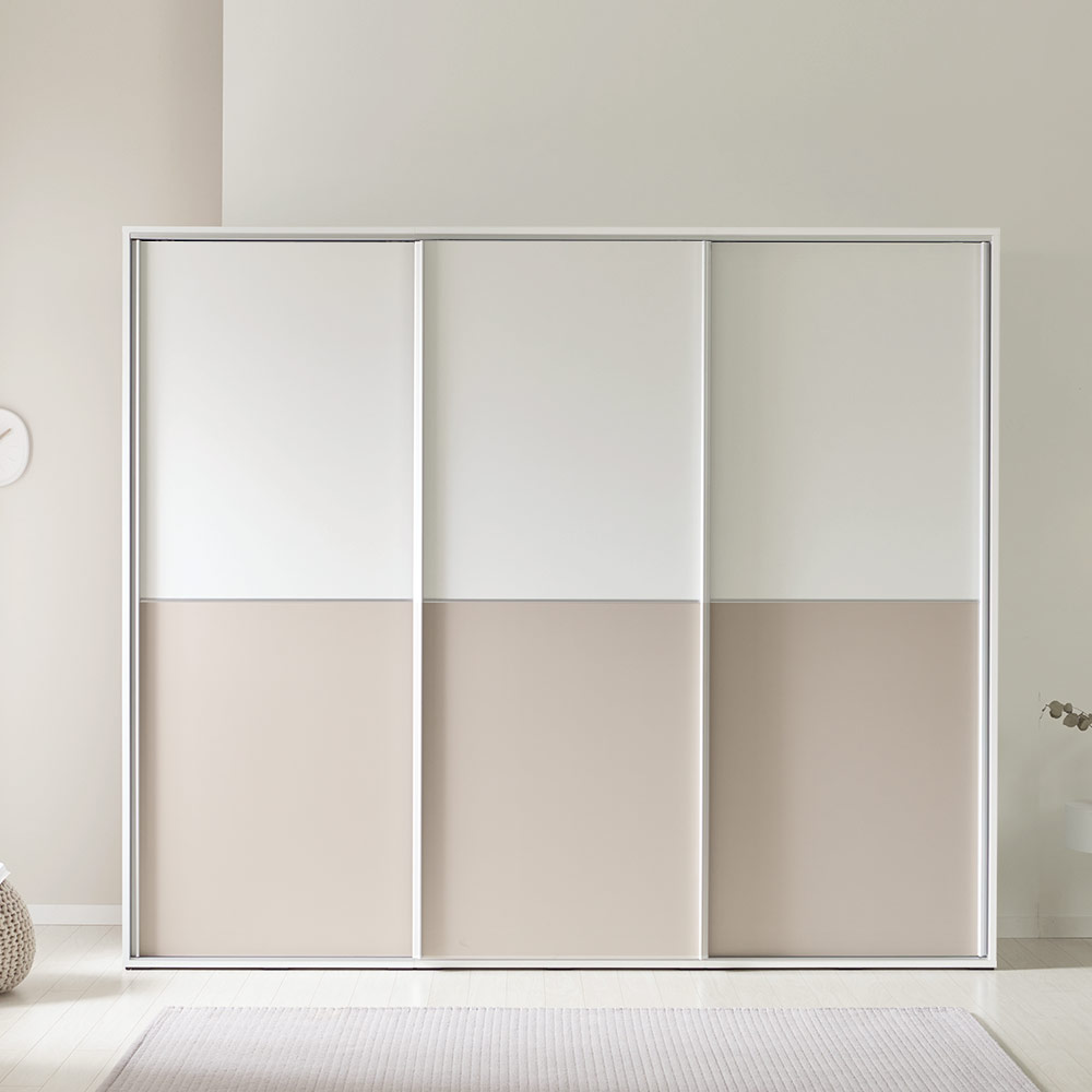 [코코미]마이룸 1800(3통) E0등급 키큰 자동댐퍼 슬라이딩 옷장 비스포크 전신거을 미닫이장 (내부구성 포함)