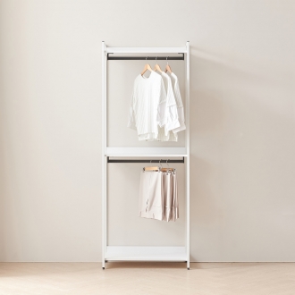 동서가구 시몬 LPM 철제 드레스룸 800 2단 시스템 행거 옷장 3colors