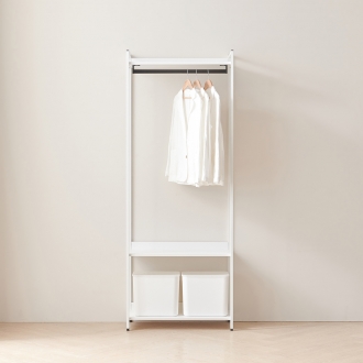 동서가구 시몬 LPM 철제 드레스룸 800 1단 시스템 행거 옷장 3colors