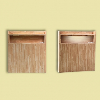 청사초롱 레니아 일반형 침대헤드보드 고무나무 원목 LED조명 SS Q 슈퍼싱글 퀸