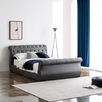 프린홈 클래식 PU가죽 통판형 침대 SS/Q/K (매트선택)