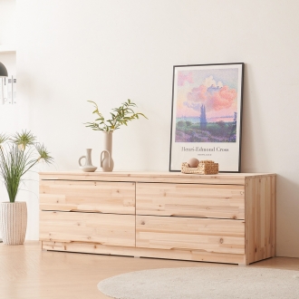 동서가구 리사 천연 삼나무 1500 2단 원목 서랍장 DF923470