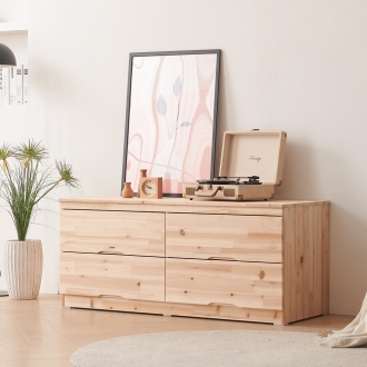 동서가구 리사 천연 삼나무 1200 2단 원목 서랍장 DF923468