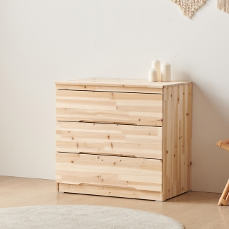 동서가구 리사 천연 삼나무 770 3단 원목 서랍장