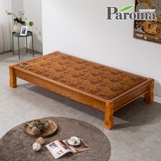 파로마 디비잠 소나무 원목 평상형 황토볼 흙침대 SS 1인용 평상 온열 전기 침대