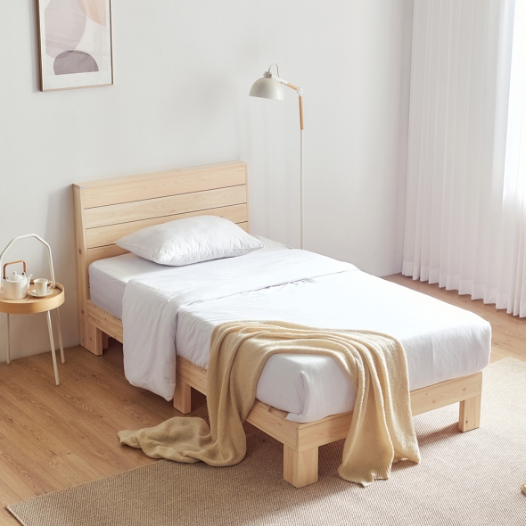 [단독특가]동서가구 케어 편백나무 통원목 기본헤드 S/SS/Q/K 모음 (+매트리스 선택)