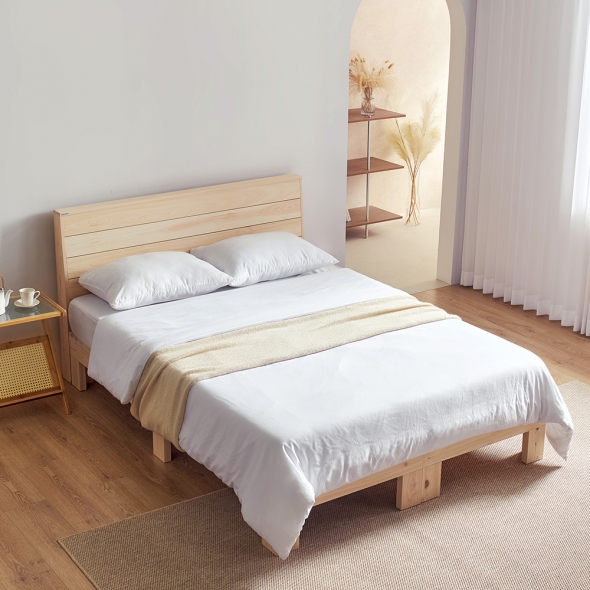 [단독특가]동서가구 케어 편백나무 통원목 기본헤드 S/SS/Q/K 모음 (+매트리스 선택)