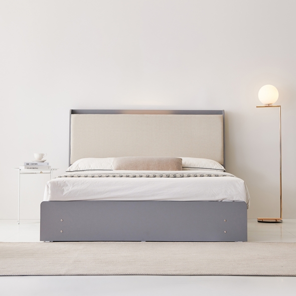 [단독특가] 동서가구 블라이 LED 조명 패브릭 침대 SS/Q 모음+매트리스 선택