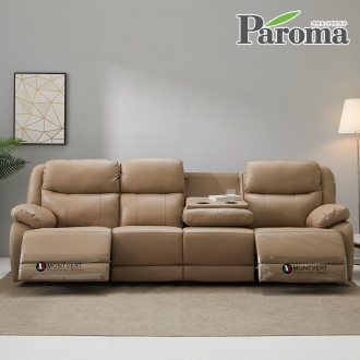 파로마 하벤 나파 가죽 전동 리클라이너 쇼파 거실 소파 4인 (시크릿 홈바 제로월 USB)