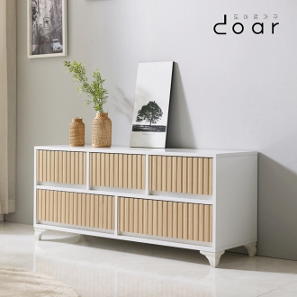 도아르 1200 낮은 템바보드 거실장 TV 다이 서랍장