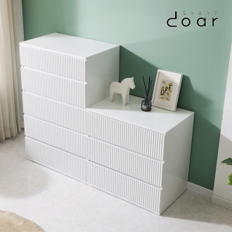 도아르 템바보드 3단 5단 6단 침실 와이드 옷 서랍장