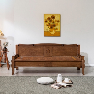 동서가구 유담 소나무 원목 카우치 흙소파 (황토볼보료/ 흙판보료)