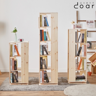 도아르 원목 3단 4단 5단 유아 아기 회전 책장 책꽂이