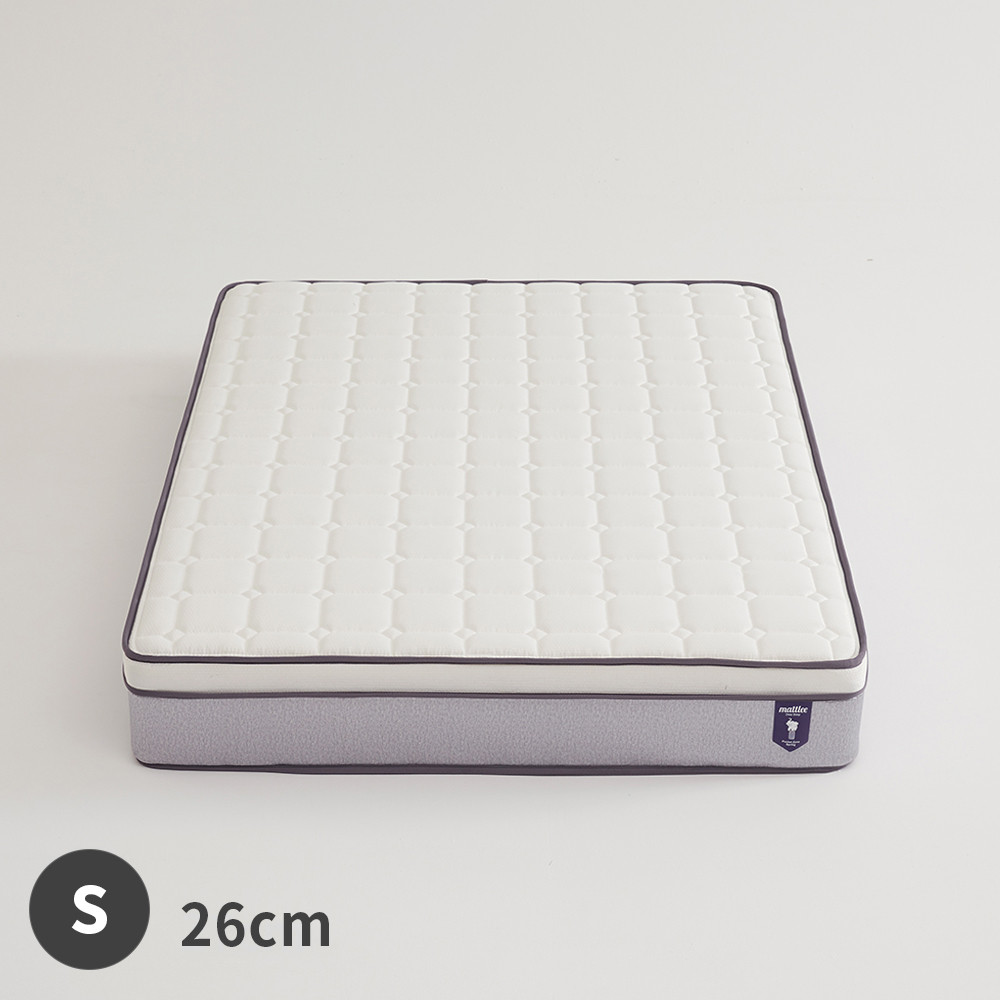 매트리 탄탄 26cm 하드 필로우탑 싱글 매트리스 S