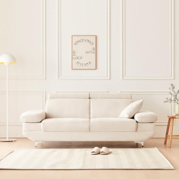 [단독특가]동서가구 이즈 비안나 아쿠아패브릭 헤드틸팅 3인소파