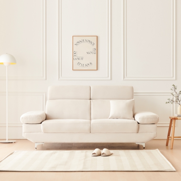 [단독특가]동서가구 이즈 비안나 아쿠아패브릭 헤드틸팅 3인소파