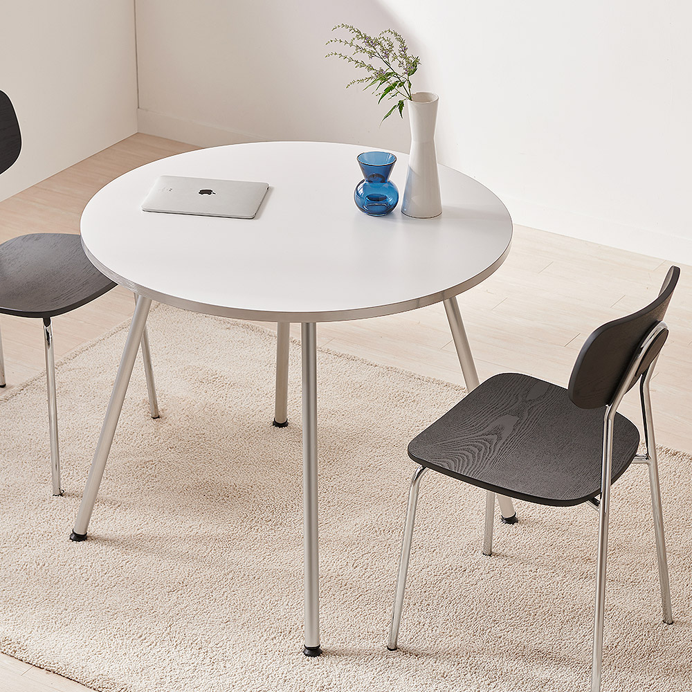 크렌시아 마레 원형 타원형 2인/4인/6인 식탁 테이블 (의자선택)