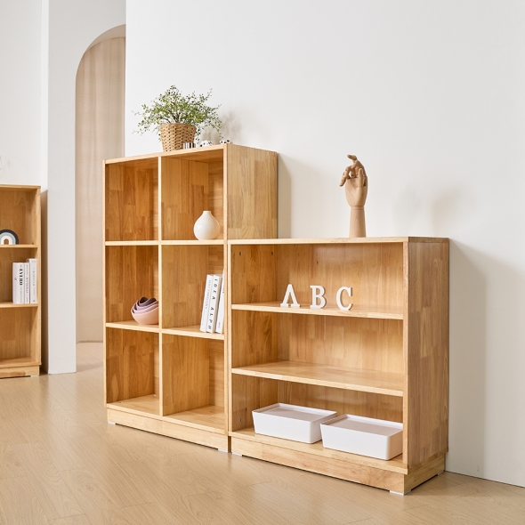 [단독특가] 동서가구 토프 E0 고무나무 원목 교구장 책장 15종 모음