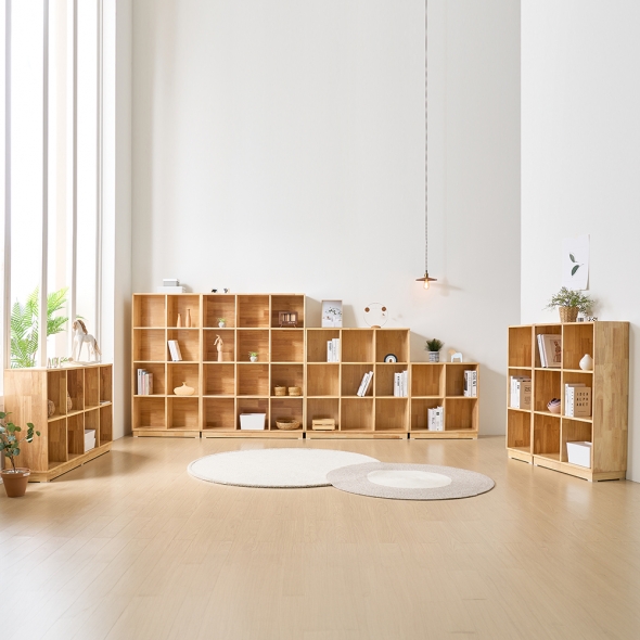 [단독특가] 동서가구 토프 E0 고무나무 원목 교구장 책장 15종 모음