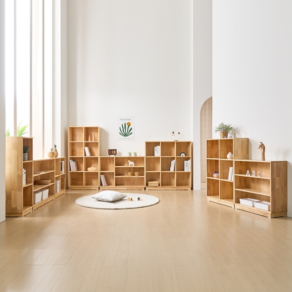 [단독특가] 동서가구 토프 E0 고무나무 원목 교구장 책장 15종 모음