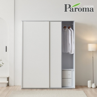 파로마 모닝 1600 키큰 행거형 슬라이딩 옷장 슬라이드 장농 친환경 E0 전신거울