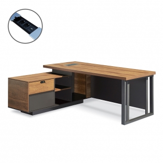 [퍼니럭스리빙] 에디션 모던중역 501 사이드 책상세트 - 좌형