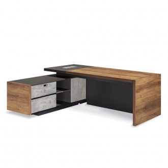 [퍼니럭스리빙] 에디션 모던중역 509 사이드 책상세트 - 좌형