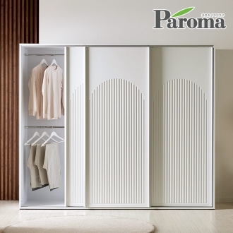[단독특가]파로마 로마네스크 템바보드 키큰 슬라이딩 옷장 슬라이드 미닫이 이불장 장농 2400 (친환경 E0)