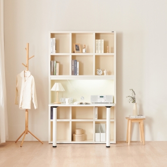 동서가구 넌스 LPM 1200 LED 정면책상 책장 세트 3colors