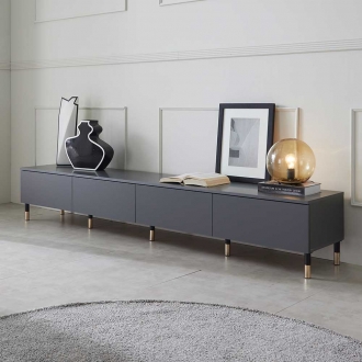 퍼니홈 노블 2200 티비 다이 서랍 수납 거실장 그레이