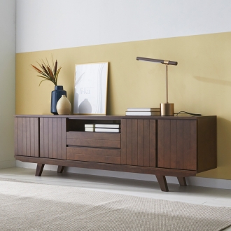 퍼니홈 아모르 2000 티비 다이 원목 높은 tv 거실장 월넛