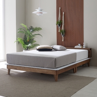 퍼니홈 밀리 원목 SS Q K 평상형 침대 프레임