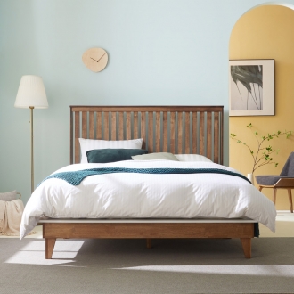 퍼니홈 모비딕 원목 SS Q K 평상형 침대 프레임