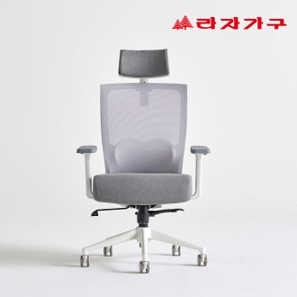 라자가구 데온 100% 국내생산 헤드형 메쉬 포켓스프링 틸팅 사무실 회의실 컴퓨터 학생 책상 의자