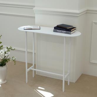 [바우미스트]씬 철제 타원형 슬림 좁은 콘솔 800 2colors