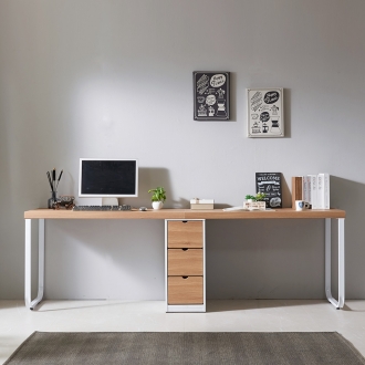 다오름 뉴다움 50T 철다리 서랍통 2000 2인용책상 학생책상